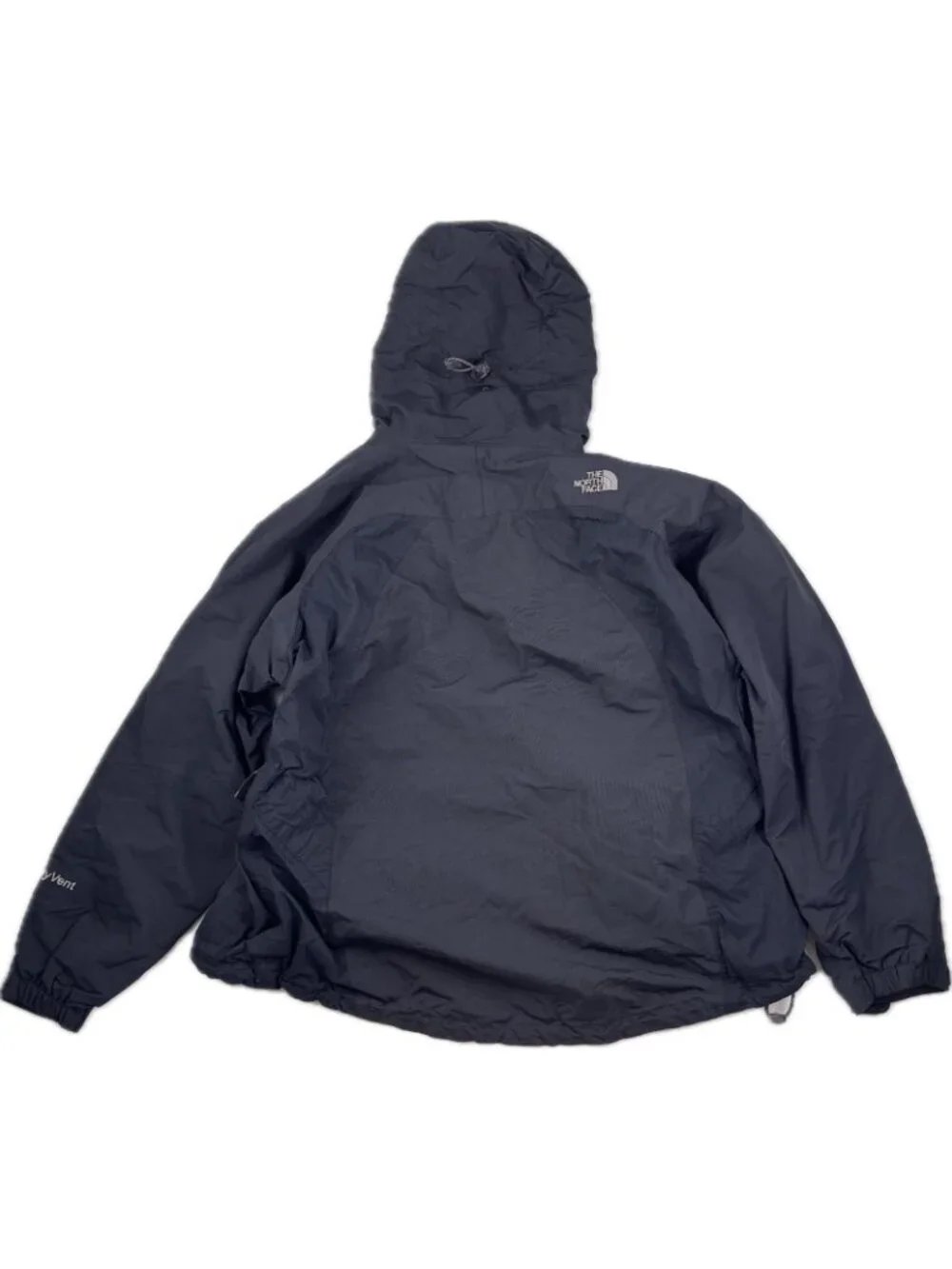 North Face Hyvent Waterproof Jacket Mens Size L Black Hooded Outdoor Hiking